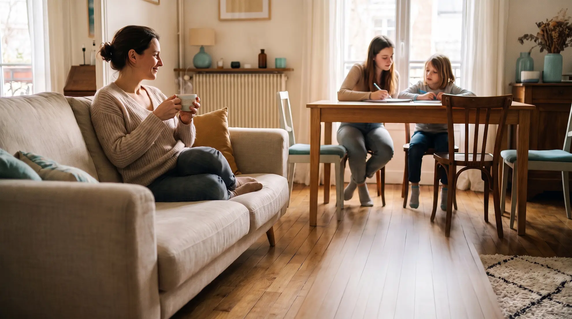 Suivi pédagogique Tutoria : l'intervenante fait le point avec la famille après la séance
